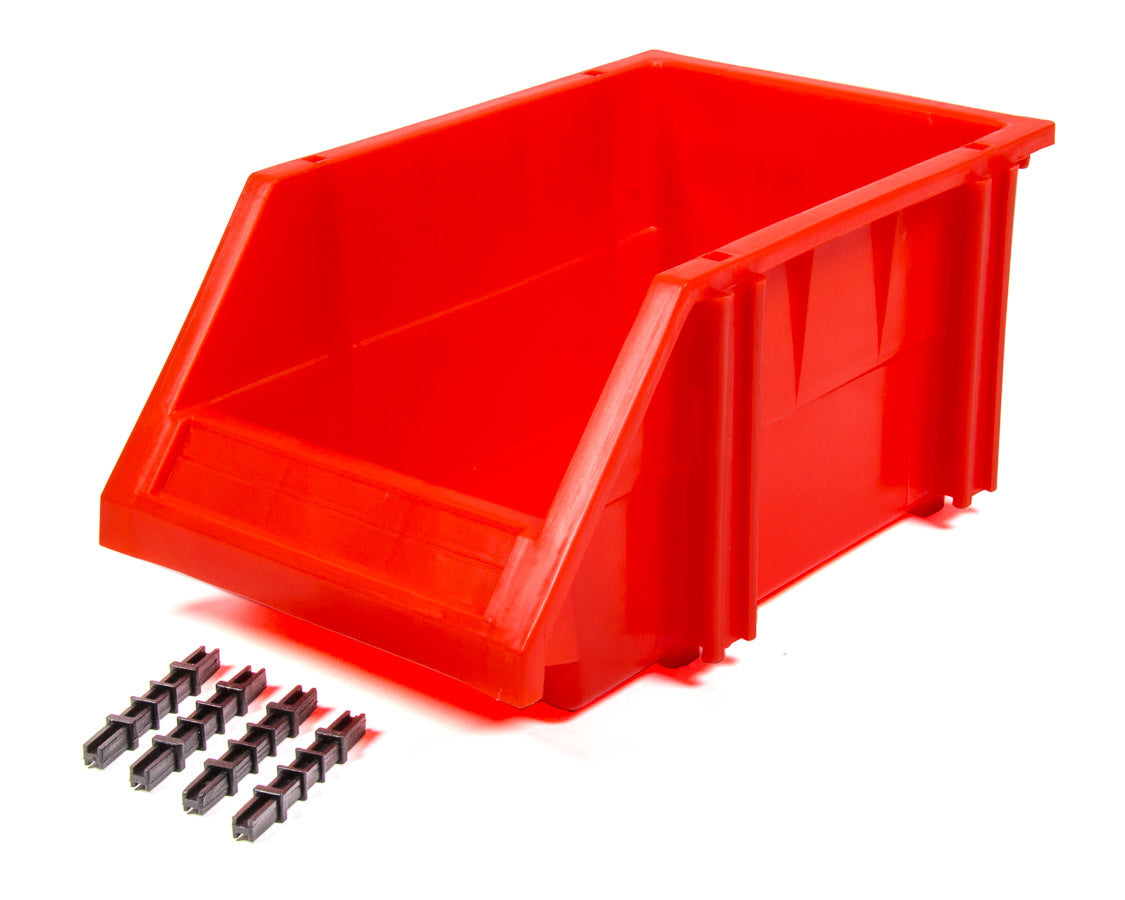 Triple X Plastic Storage Bin Red 9-1/2 x 6-1/4 x 4-1/2