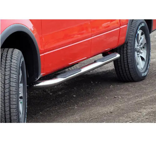 Dee Zee 3" Round Stainless Steel Nerf Bars for 2004+ GM Crew Cab (lifestyle)