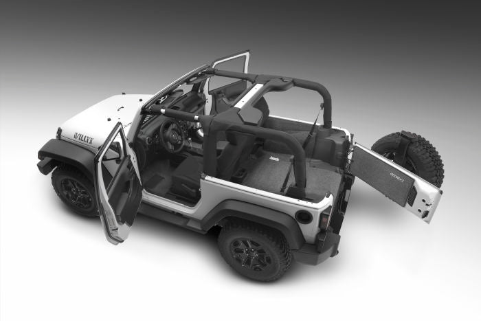 BedRug Jeep Floor Liner - 2011+ Jeep JK 2 Door Front 3 Pc Floor Kit