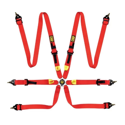OMP First 2 Racing Harness Red