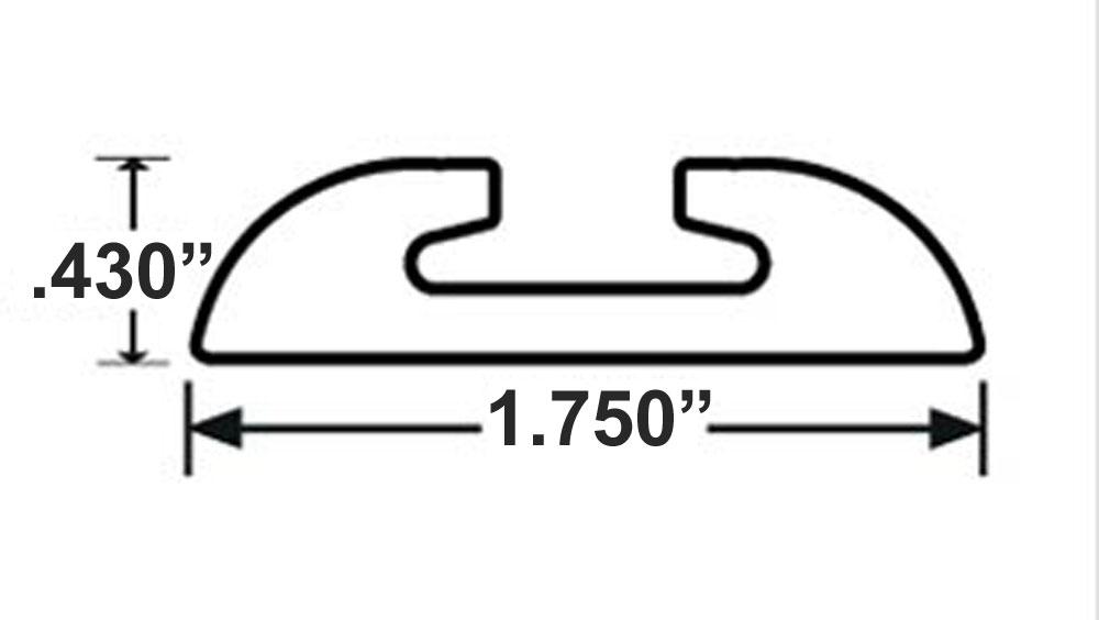 Mac's VersaTie Aluminum Track 8 Ft - Surface Mount, Wide Contour (Series 3)