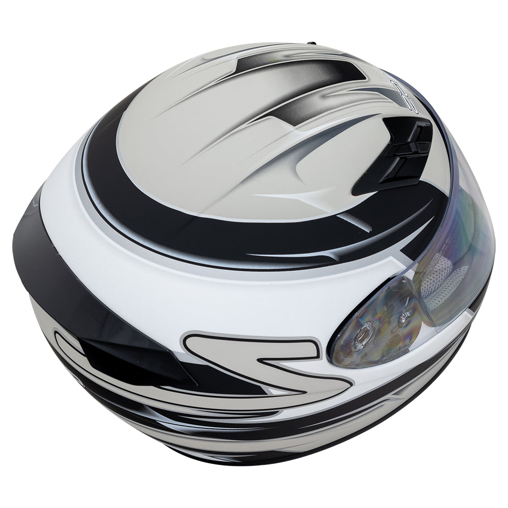 Zamp FS-9 Karting Helmet - Black/Silver Graphic