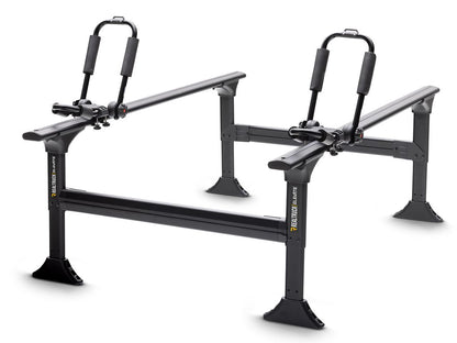RealTruck Elevate Kayak Carrier  shown mounted on a roof rack