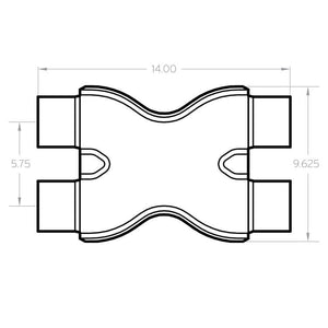 MagnaFlow Trux-X Exhaust X-Pipe Diagram