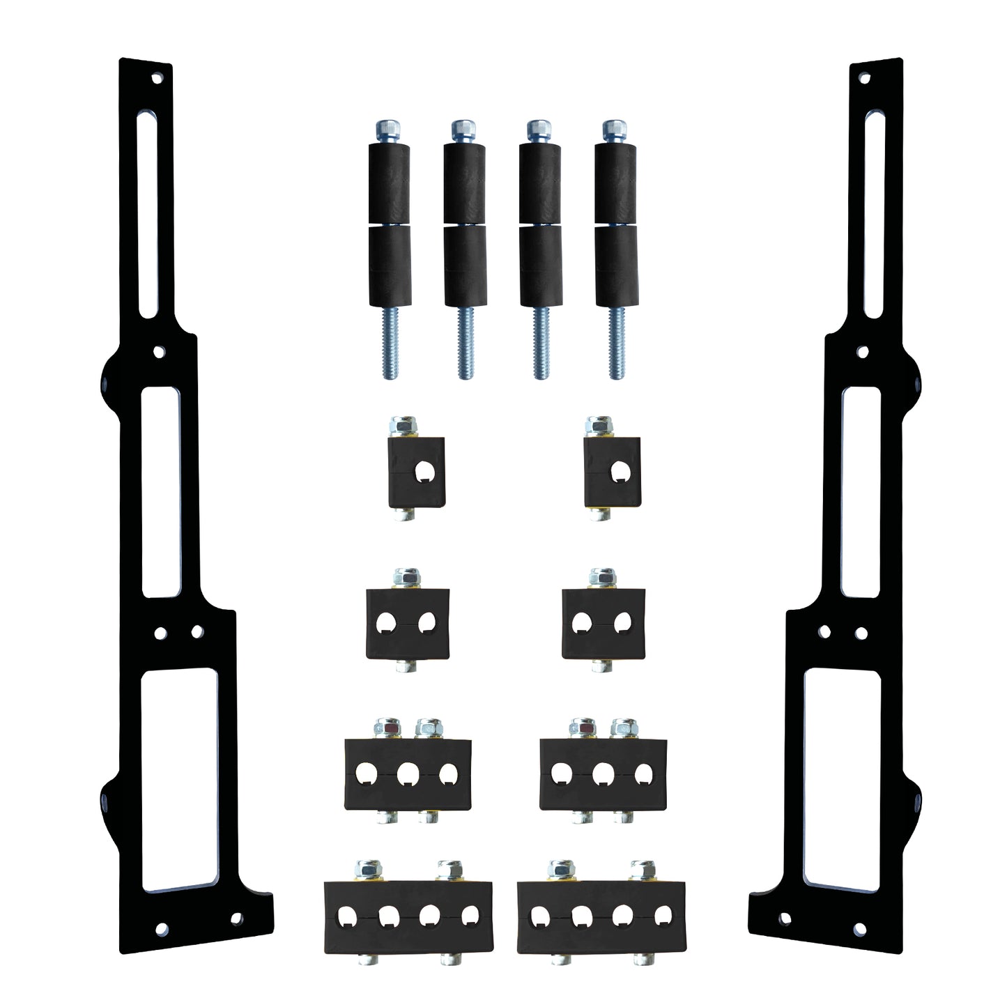 R&M Spark Plug Wire Loom Small Block Ford SBF Black Vertical Style 1105-90-K