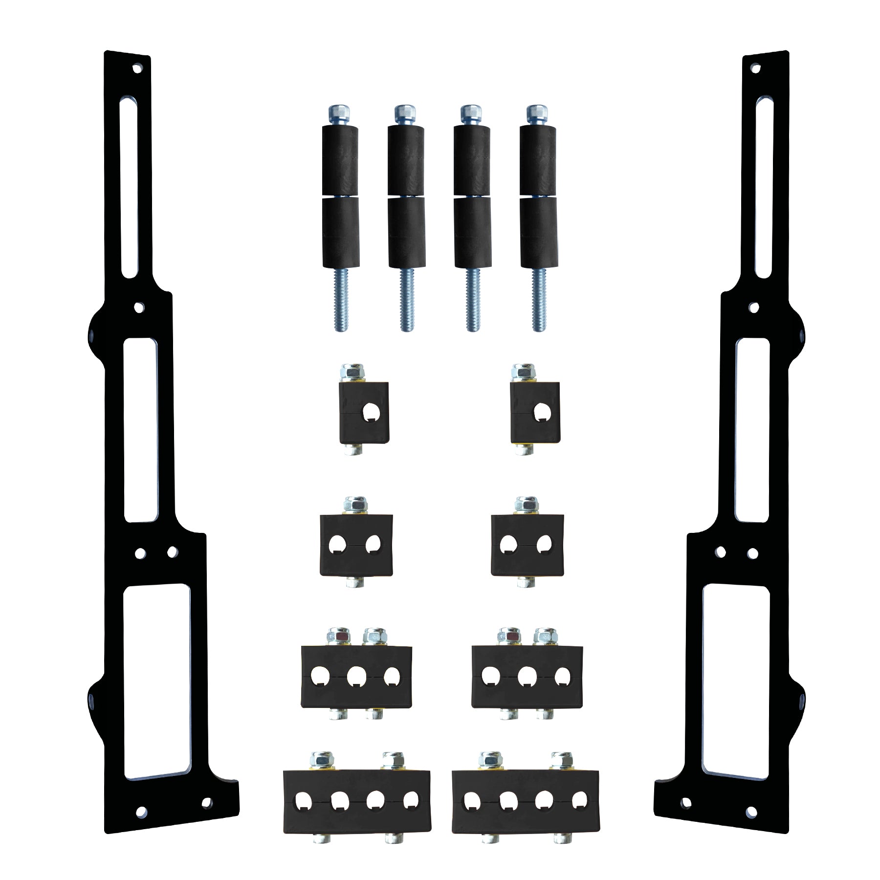 R&M Spark Plug Wire Loom Small Block Ford SBF Black Vertical Style 1105-90-K