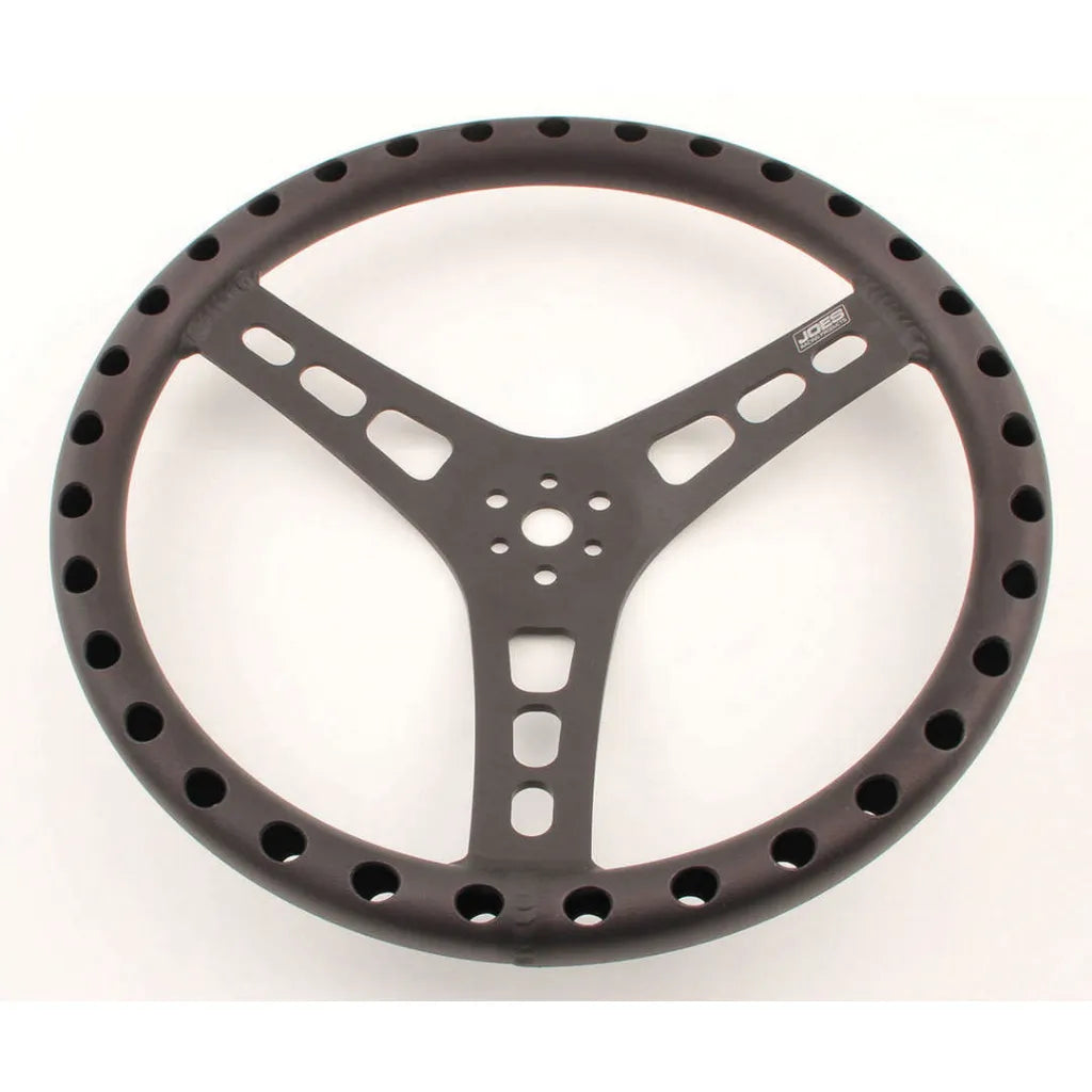 JOES Lightweight Aluminum Dished Steering Wheel (Black Anodized)