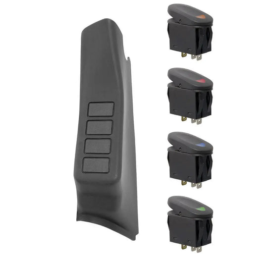 Rugged Ridge A-Pillar 4 Switch Pod Kit LHD - 2011-18 Jeep Wrangler