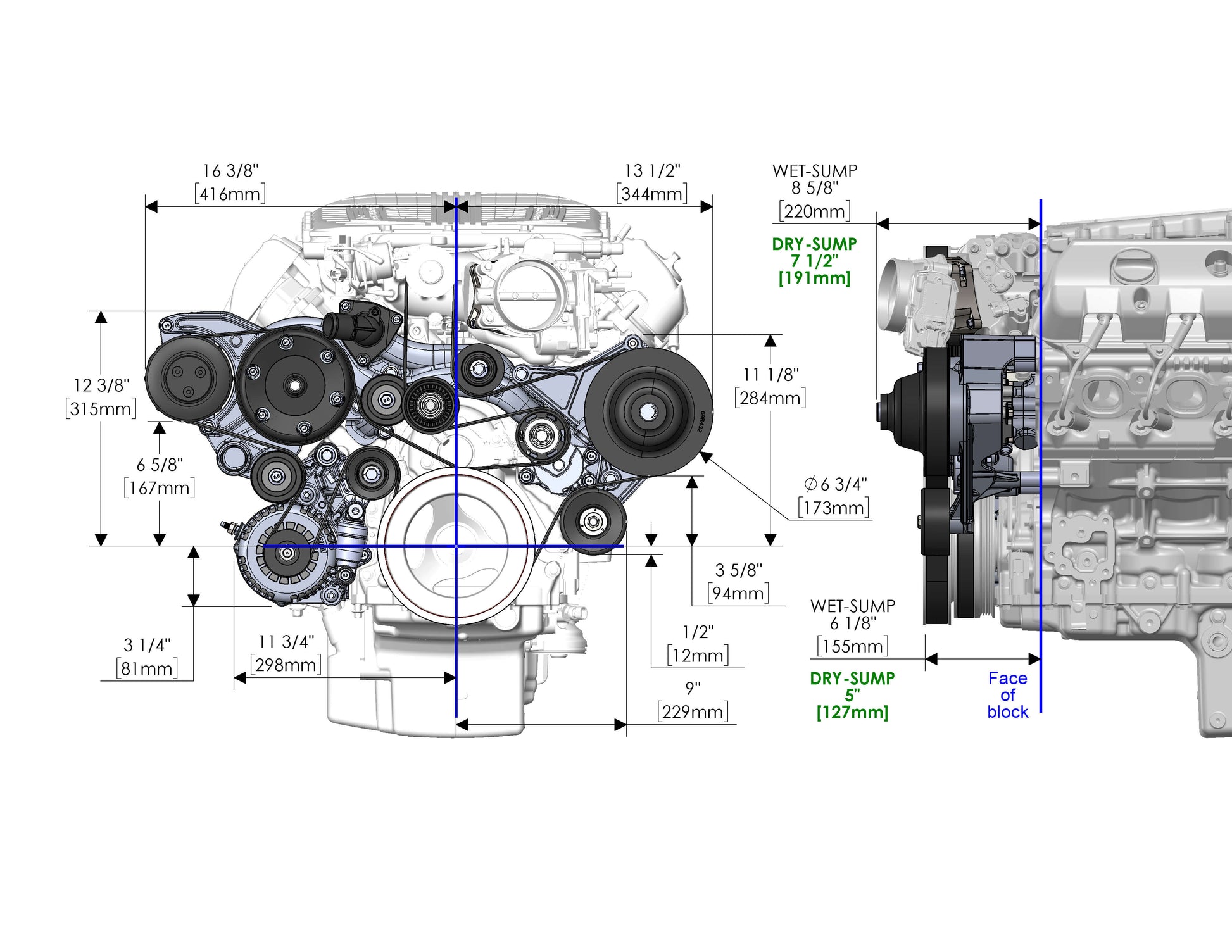 Holley Premium Mid-Mount Complete Accessory System 20-220BK Diagram