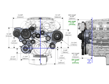 Holley Premium Mid-Mount Complete Accessory System 20-220BK Diagram