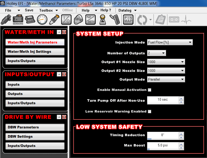 Holley Dominator EFI Kit 550-655 System Set-Up Diagram