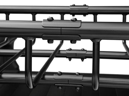 RealTruck Elevate Cargo Basket (Narrow) - Close-up view of roof rack on truck