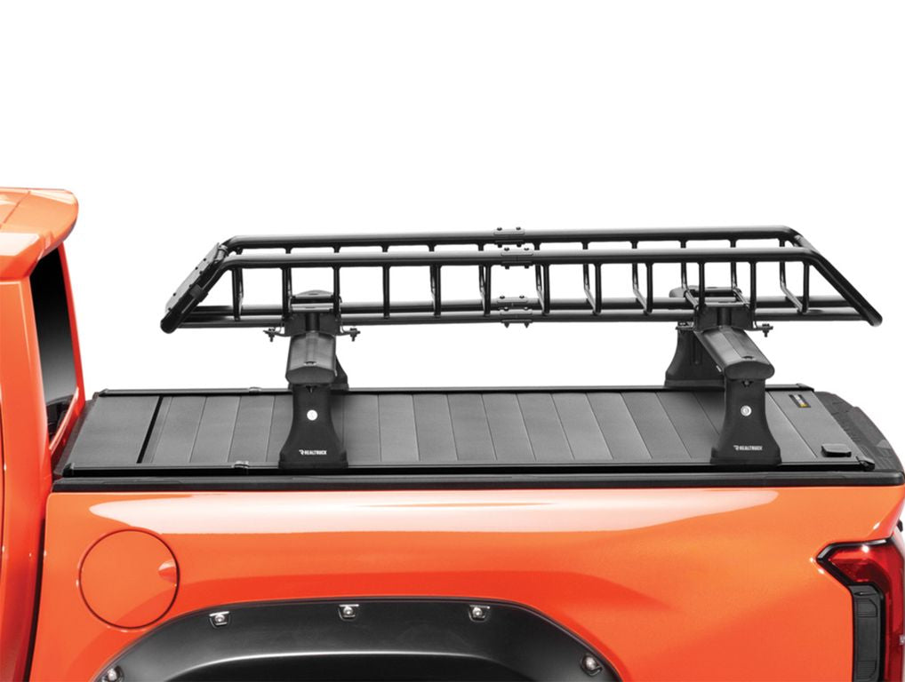 RealTruck Elevate Cargo Basket (Narrow) shown on truck bed