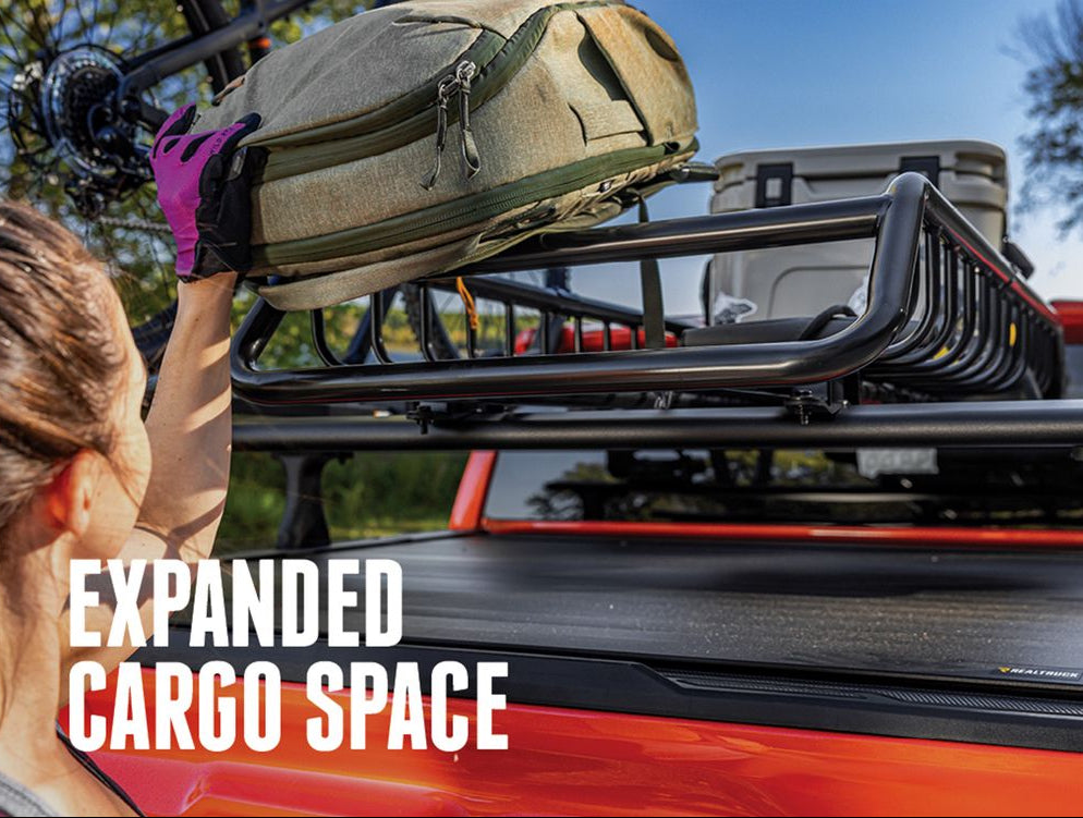 RealTruck Elevate Cargo Basket (Narrow) provides expanded cargo space