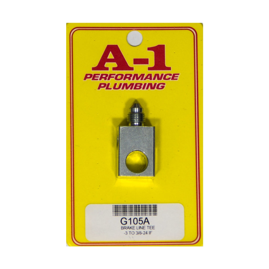 A-1 Performance Plumbing Brake Line Tee Adapter w/ #3 AN Male Leg G105A