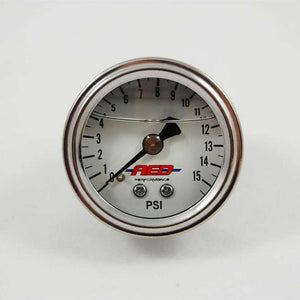 AED Performance 1-1/2 Fuel Pressure Gauge 0-15psi Liquid Filled 6101