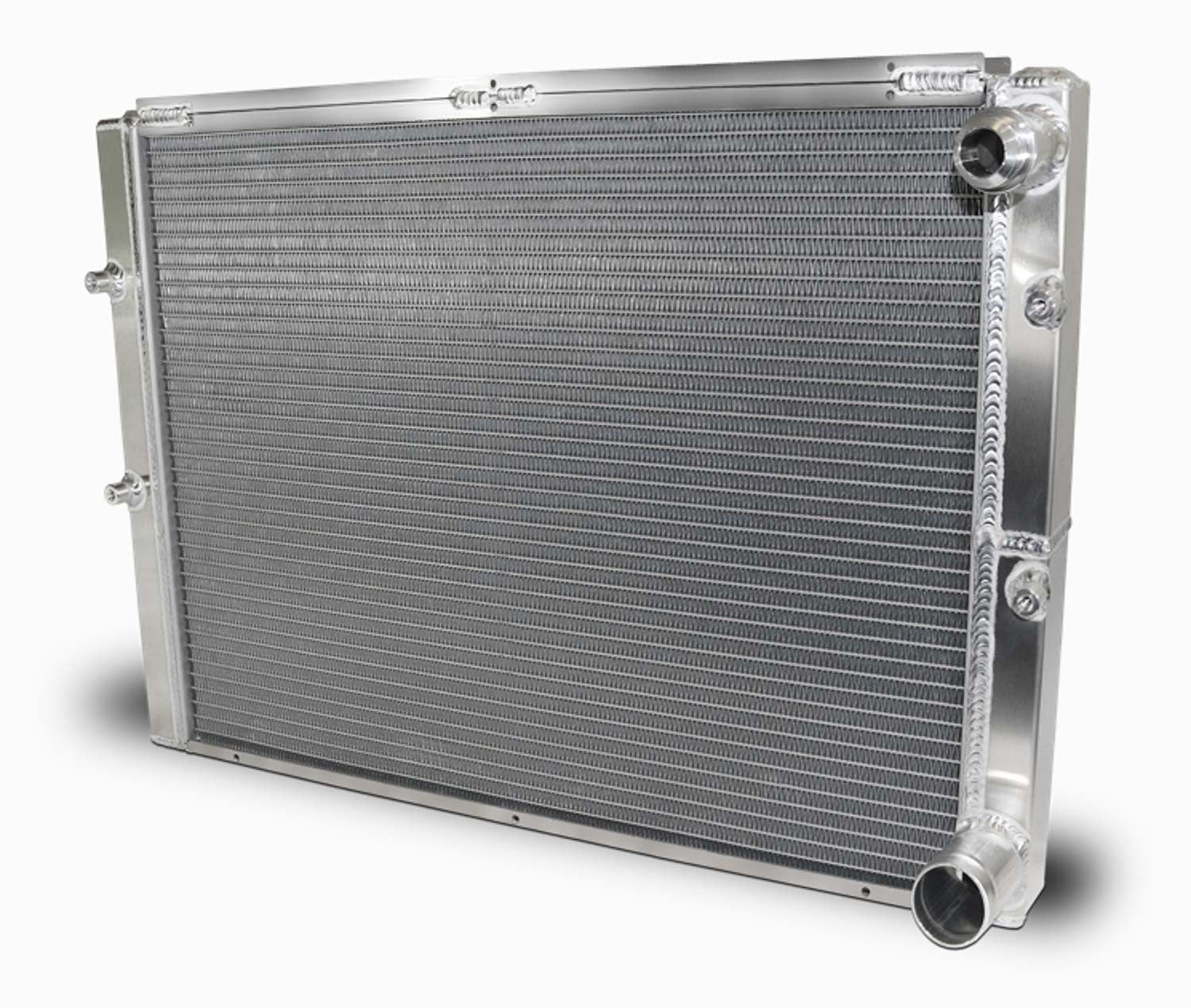 AFCO Single Row Lightweight Asphalt Radiator Double Pass 16AN Male Inlet 80195NDP-16