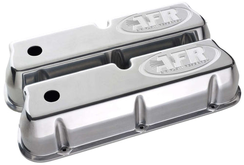 Air Flow Research SBF Tall Aluminum Valve Cover Polished w/AFR Logo 6714