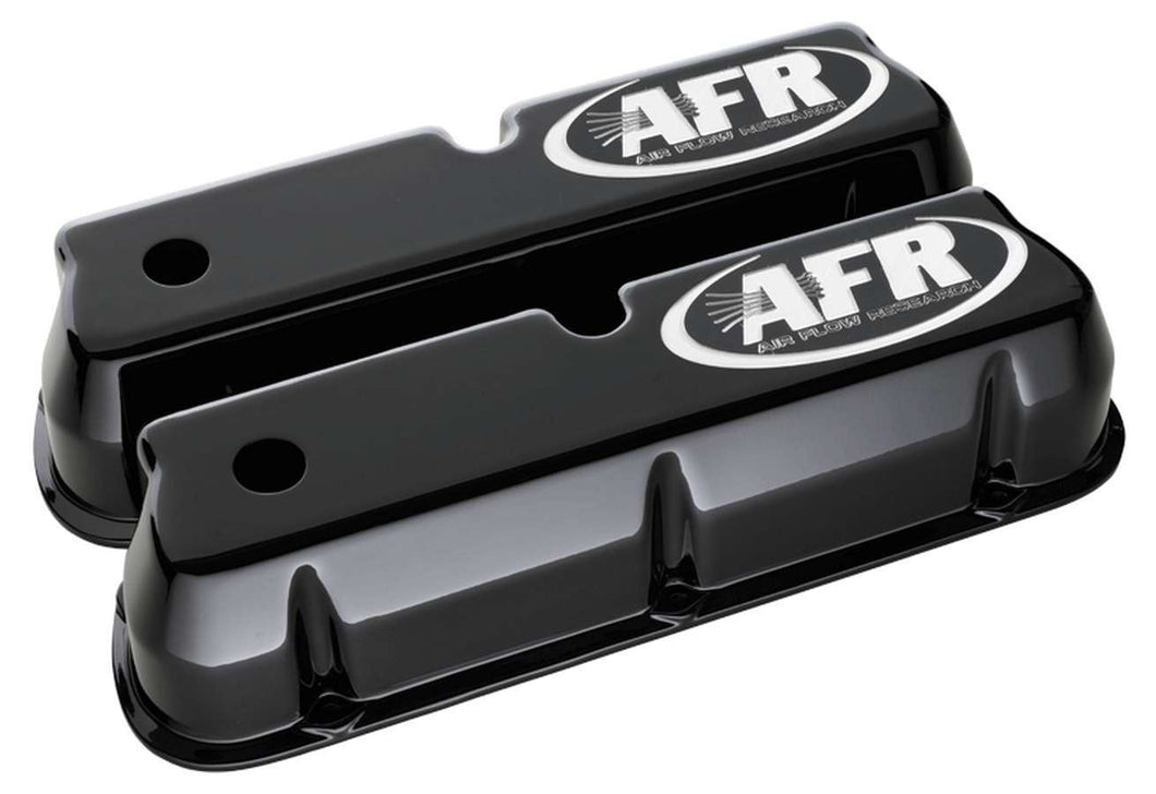 Air Flow Research SBF Tall Aluminum Valve Cover Black w/AFR Logo 6715