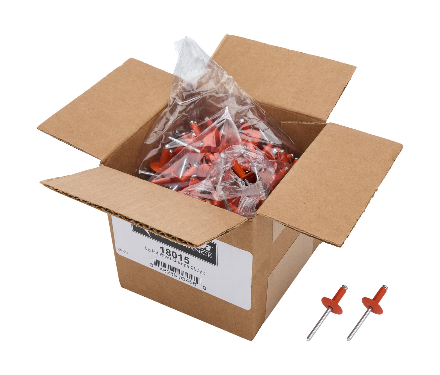 Box of Allstar Large Head Rivets Orange 250pk