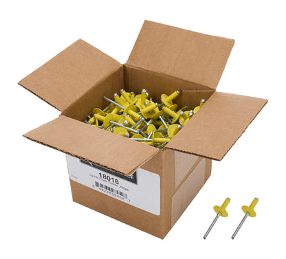 Box of Allstar Large Head Rivets Yellow 250pk