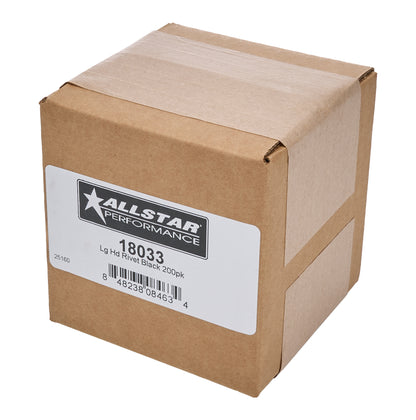 Box of Allstar Large Head Rivets Black 200pk ALL18033