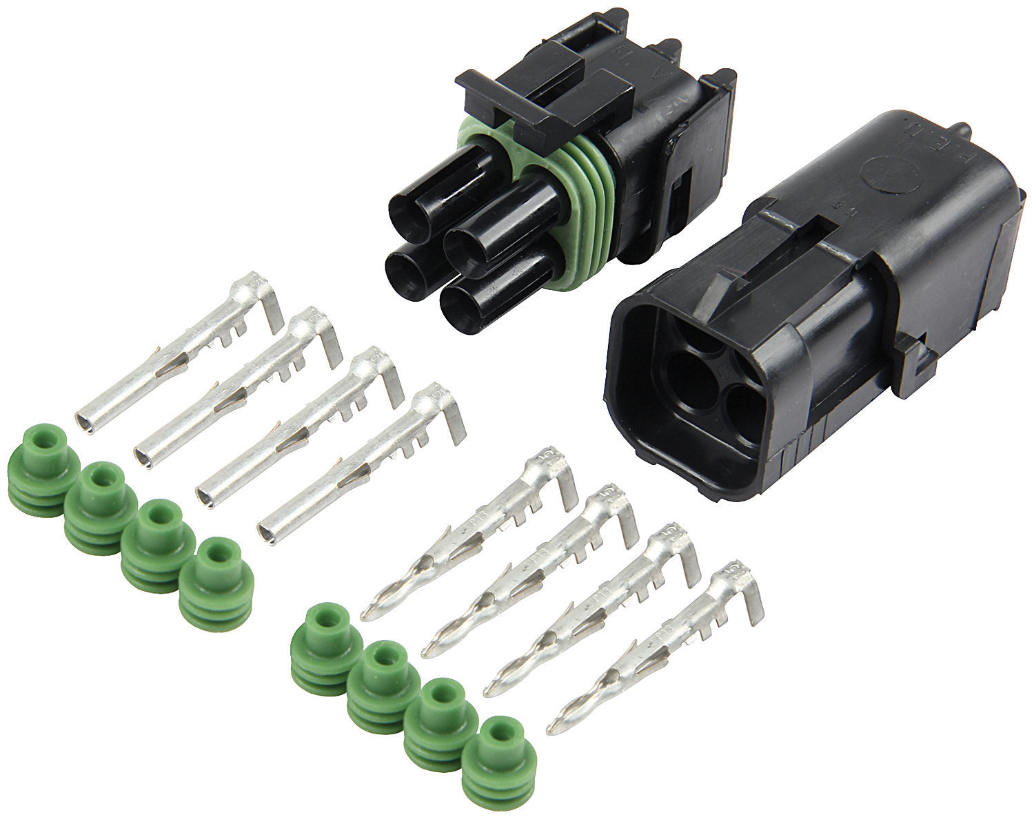 Allstar 4-Wire Weather Pack Connector Kit Square ALL76269