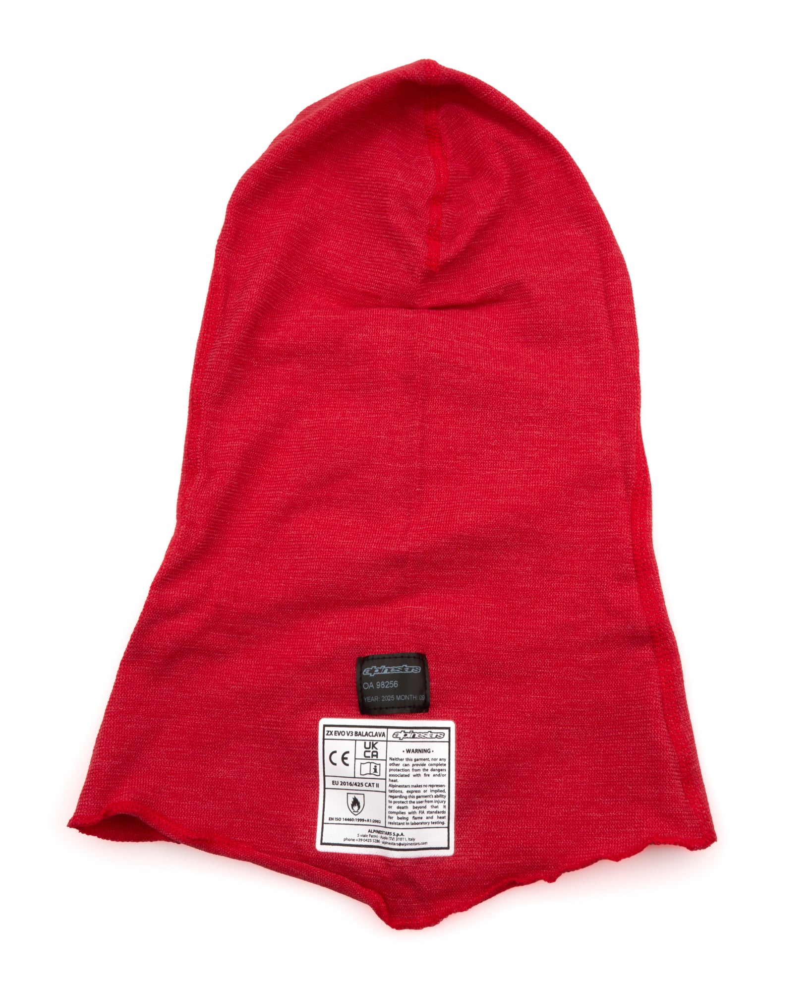 Alpinestars ZX Evo V3 Balaclava FIA / SFI (Red)