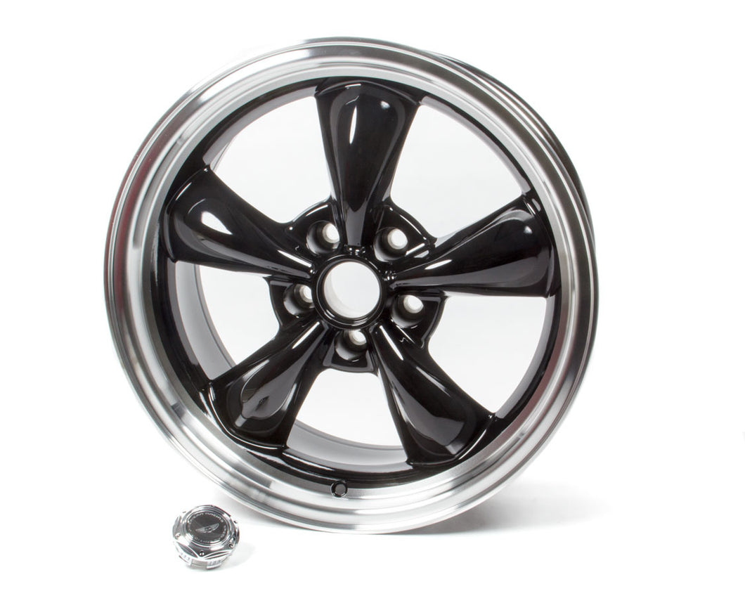 American Racing 18x8 Torq Thrust M Wheel Gloss Black Machined Lip