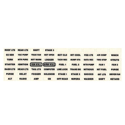 Auto Rod Label Set - Electronic Flat Touch Model