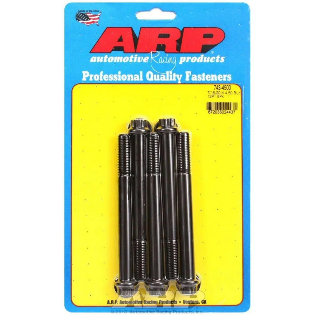 ARP 743-4500 12-Point Black Oxide Bolts (5pk)