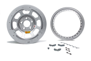 Aero Race Wheels 13x8 2" 4.50 Silver Beadlock