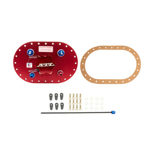 ATL Fill Plate Aluminum w/Flap Valve -8an Fitting