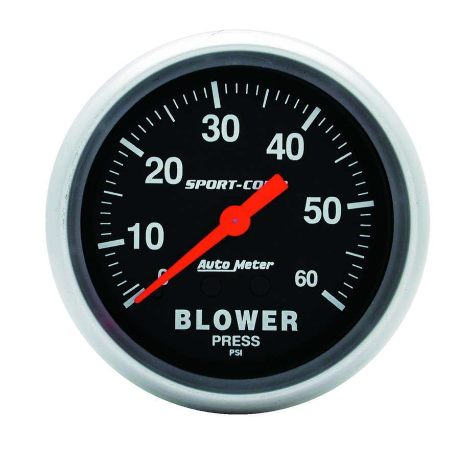 AutoMeter Sport-Comp Gauge, Blower Pressure, 0-60 PSI/Mechanical 3402