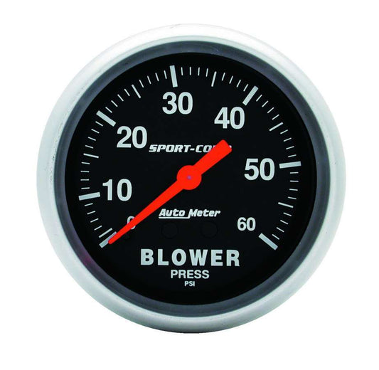AutoMeter Sport-Comp Gauge, Blower Pressure, 0-60 PSI/Mechanical 3402