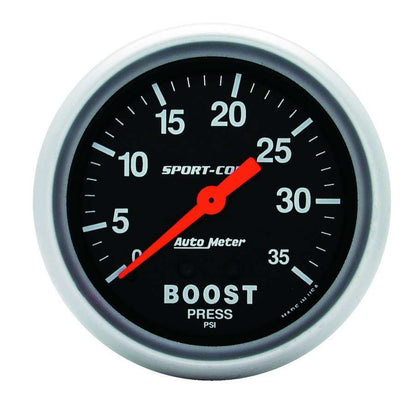 AutoMeter Sport-Comp Gauge, Boost-Pressure, 0-35 PSI/Mechanical 3404
