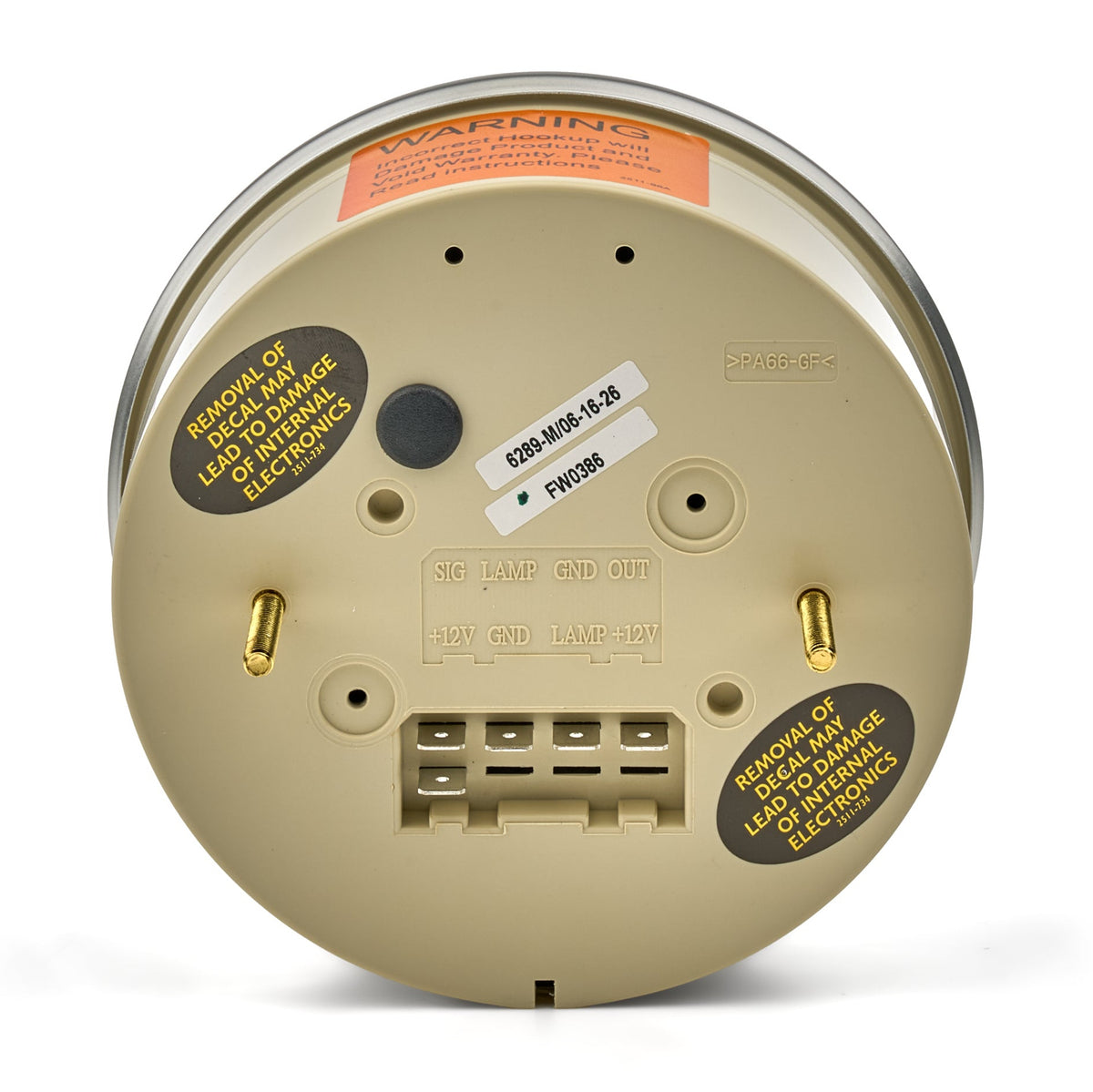 AutoMeter 6289-M Cobalt 5" Electronic Speedometer (Metric) (back)