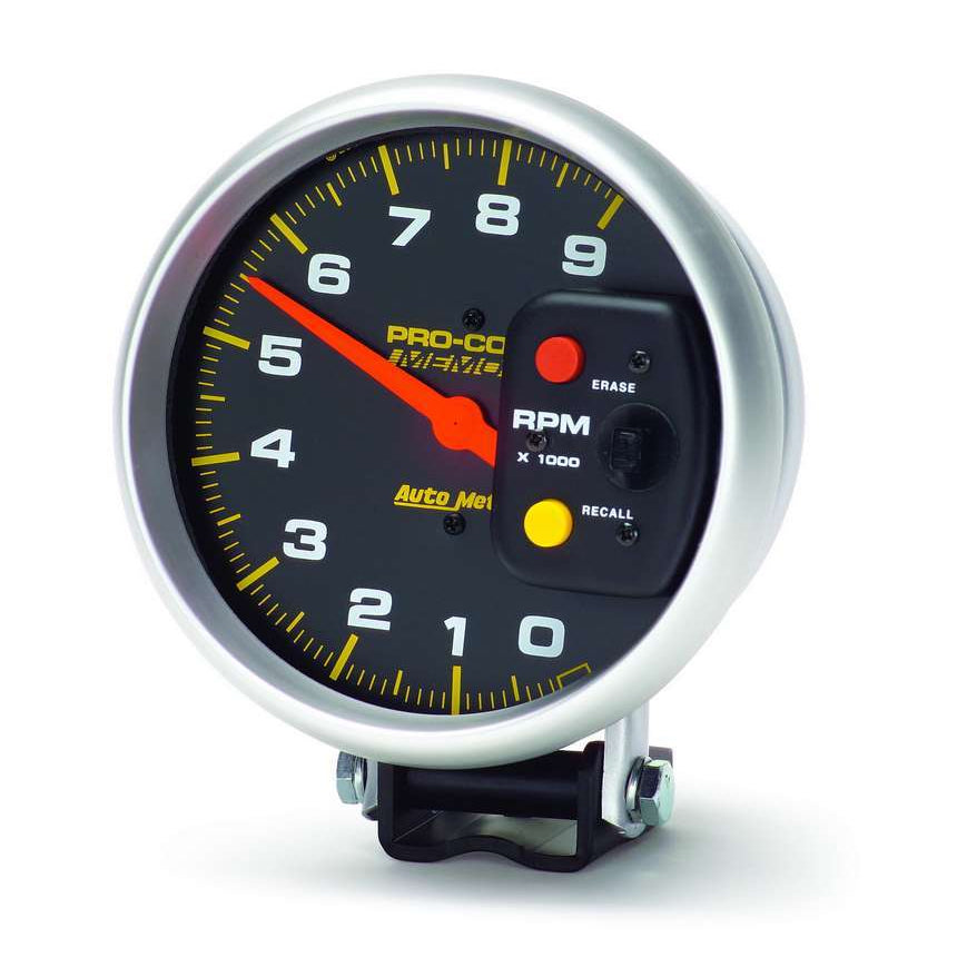 AutoMeter Pro-Comp 5" Tach Pedestal w/Peak Memory 0-9,000 RPM 6809
