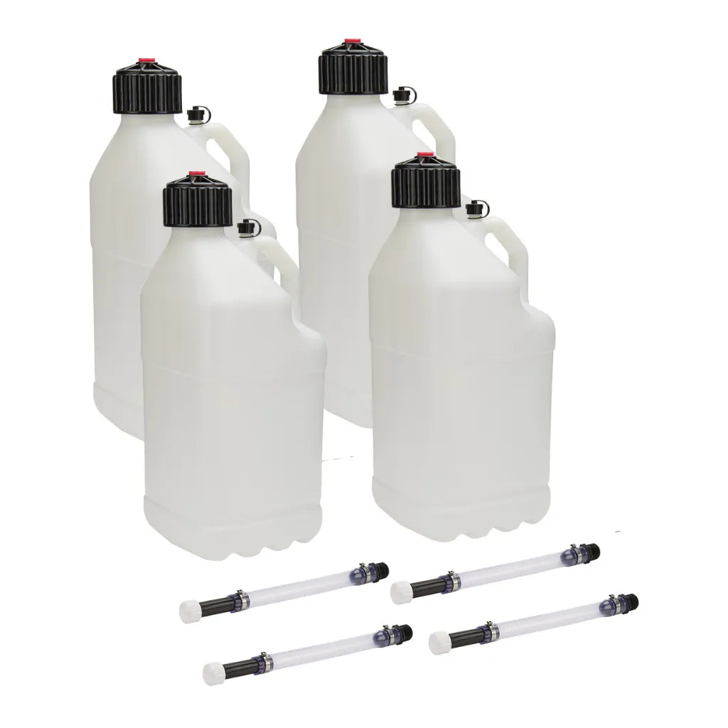 Allstar Utility Jugs with Filler Hose (Set of 4) - White