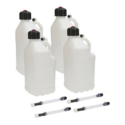 Allstar Utility Jugs with Filler Hose (Set of 4) - White