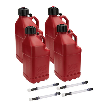 Allstar Utility Jugs with Filler Hose (Set of 4) - Red