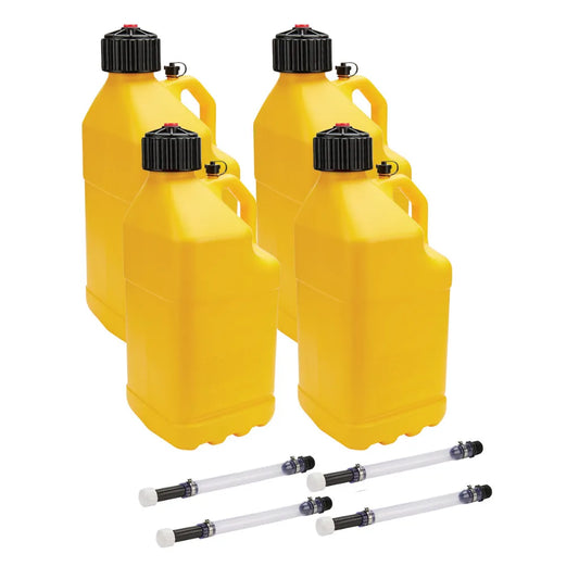 Allstar Utility Jugs with Filler Hose (Set of 4) - Yellow