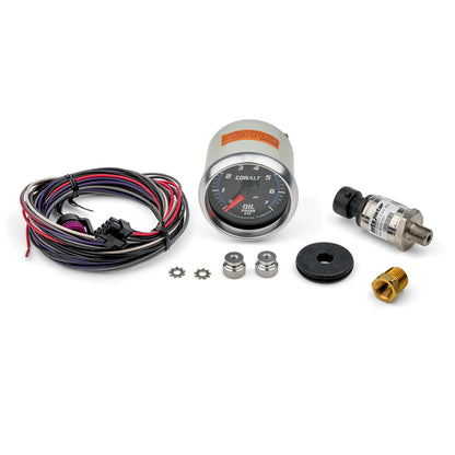 AutoMeter Digital Stepper Motor Oil Pressure Gauge 6153-M (photo of included omponents)