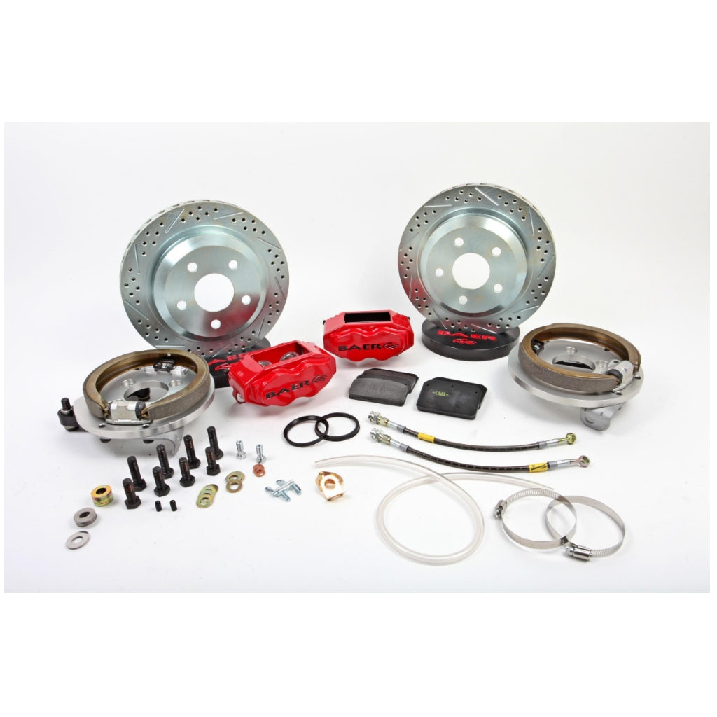 Baer 12" Rear SS4 Brake System with Park Brake 4302308R (Red) 64-77 GM A-Body