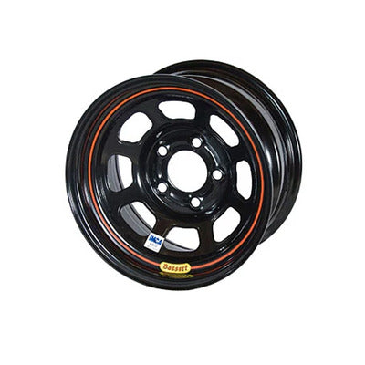 Bassett Wheel 14" x 7" 5x100mm 3" BS D-Hole Light Black