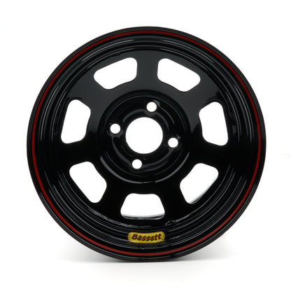 Bassett Wheel 14"x7" D-Hole 4x4.25" 3.5" BS Black