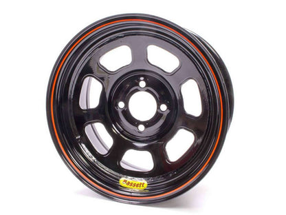 Bassett 14" Mini-Stock/Legends D-Hole Lightweight Wheels 14" x 7" 4x4.25" Black