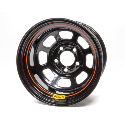 Bassett Wheel 15" x 10" 5x5 Beaded Black Spun