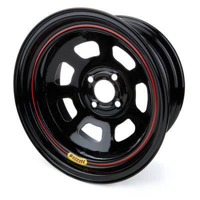 Bassett Wheel 15" x 7" 4x4.25 2" BS D-Hole Lite Black