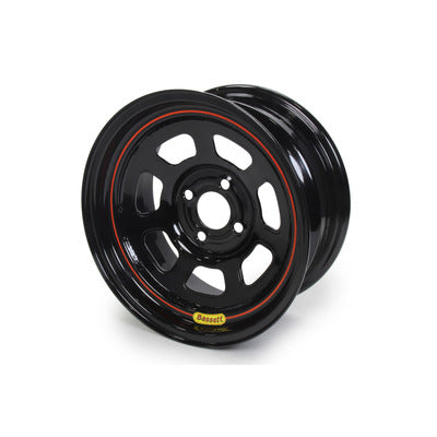 Bassett Wheel 15" x 7" 4x4.25 3" BS D-Hole Lite Black